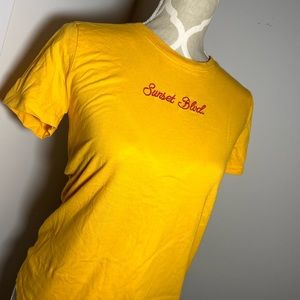Brand new condition embroidered sunset Blvd t shirt